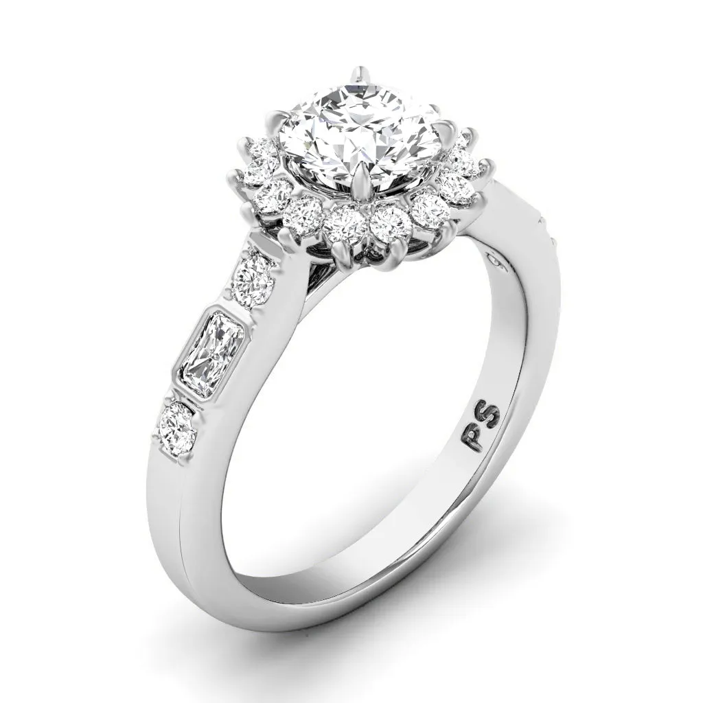 1.07-3.57 CT Round & Radiant Cut Lab Grown Diamonds - Engagement Ring