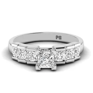 1.10-3.60 CT Round & Princess Cut Lab Grown Diamonds - Engagement Ring