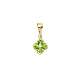 14k Yellow Gold Peridot Pendant