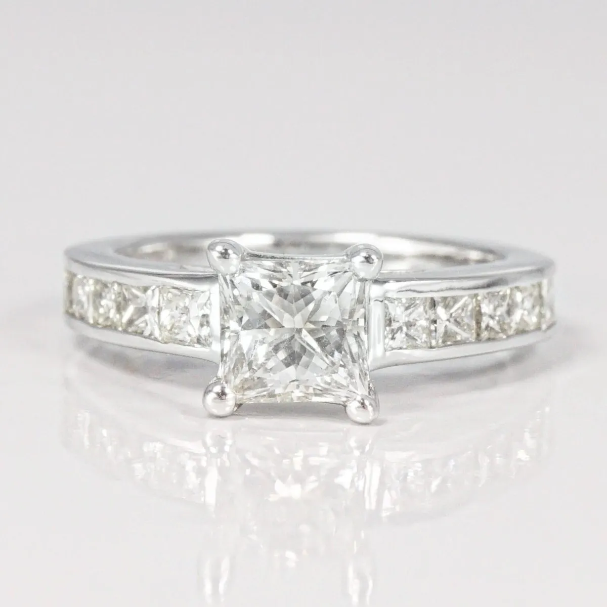 1.60-2.75 CT Princess Cut Diamonds - Engagement Ring