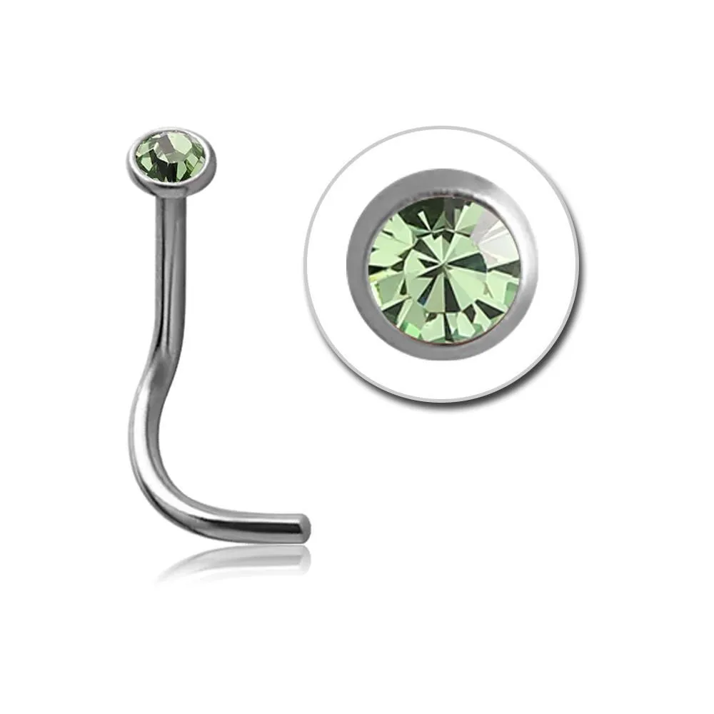 18 Gauge | Peridot Surgical Steel Nose Stud