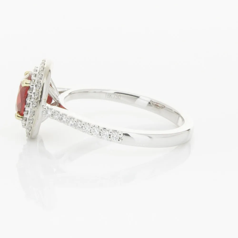 18ct White & Yellow Gold 1.83ct Ruby & Diamond Ring