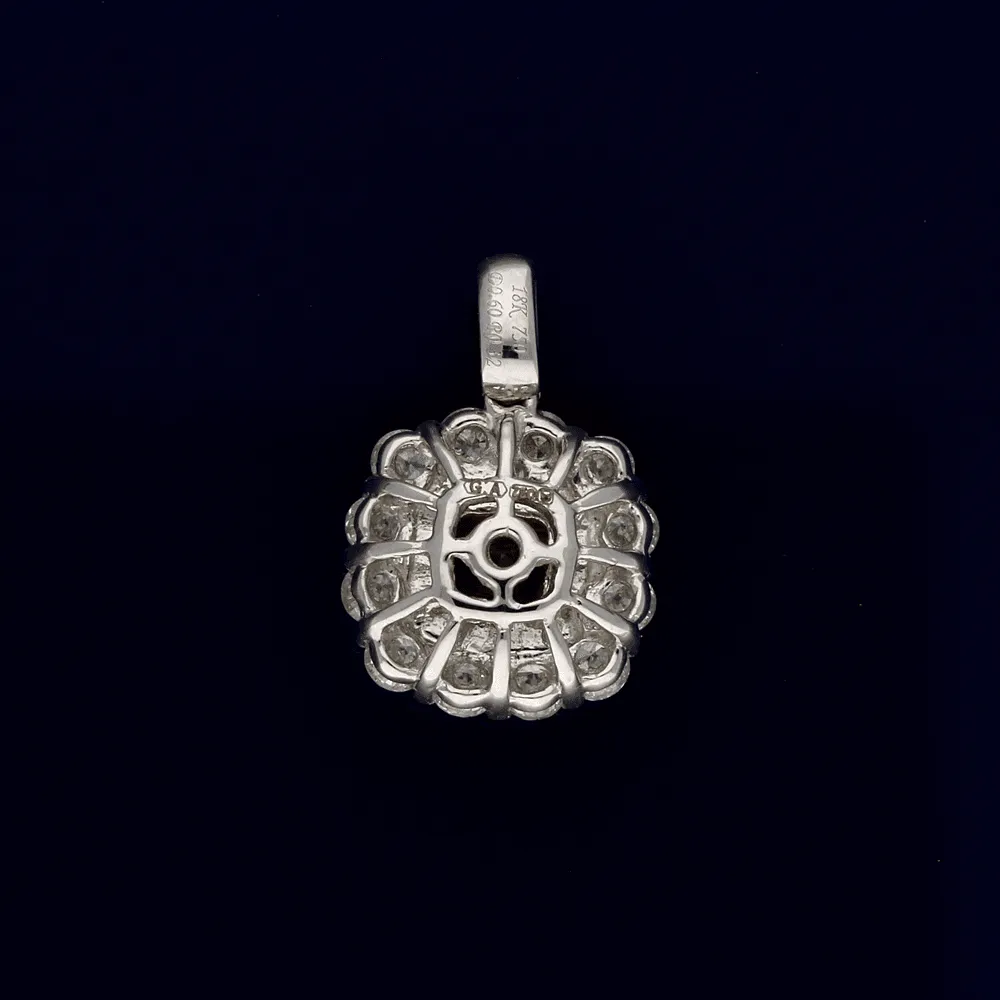 18ct White Gold Ruby and Diamond Pendant