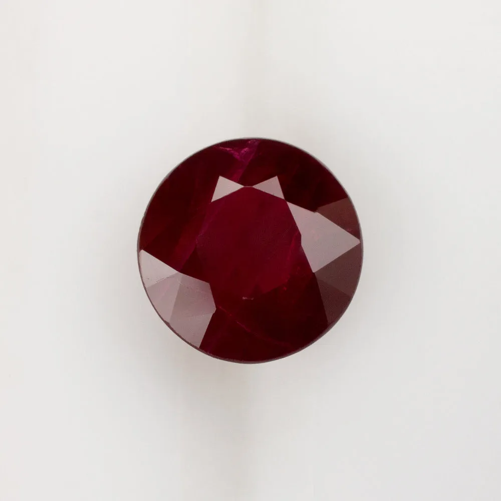 1.93ct GIA CERTIFIED ROUND CUT RUBY RICH RED LOOSE NATURAL GEMSTONE 2 CARAT 2ct