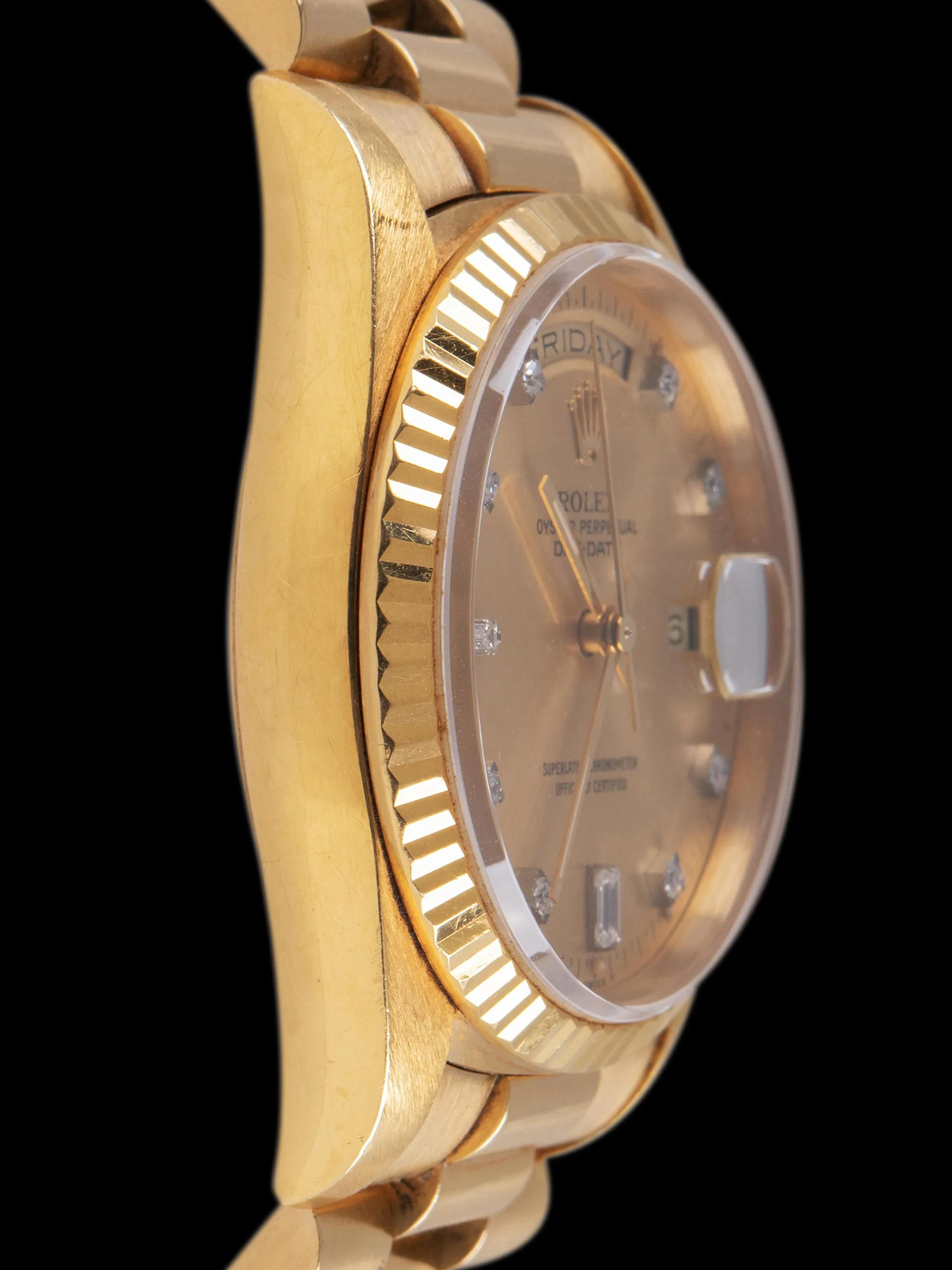 1989 Rolex Day-Date 18K YG (Ref. 18238) Champagne Diamond Dial