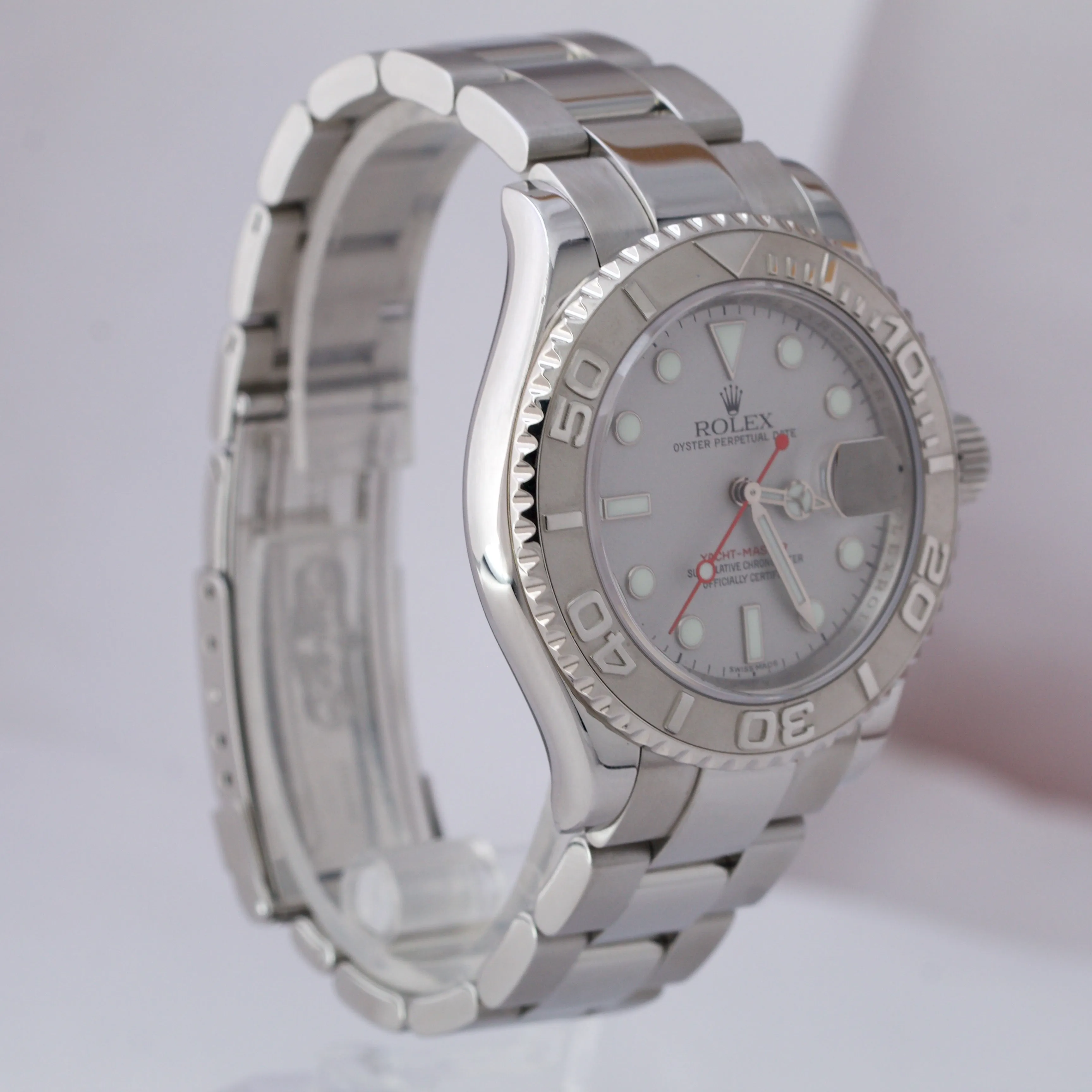 2013 RANDOM SERIAL Rolex Yacht-Master Platinum 40mm Oyster Stainless Watch 16622