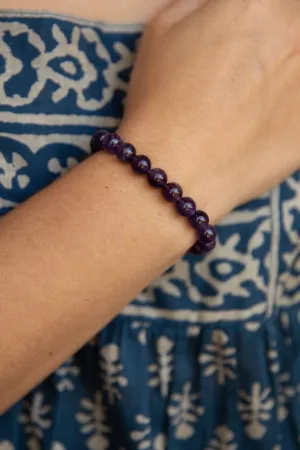 Amethyst Beaded Bracelet