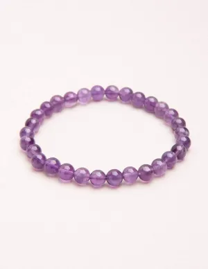 Amethyst Energy Gemstone Bracelet - 6 mm