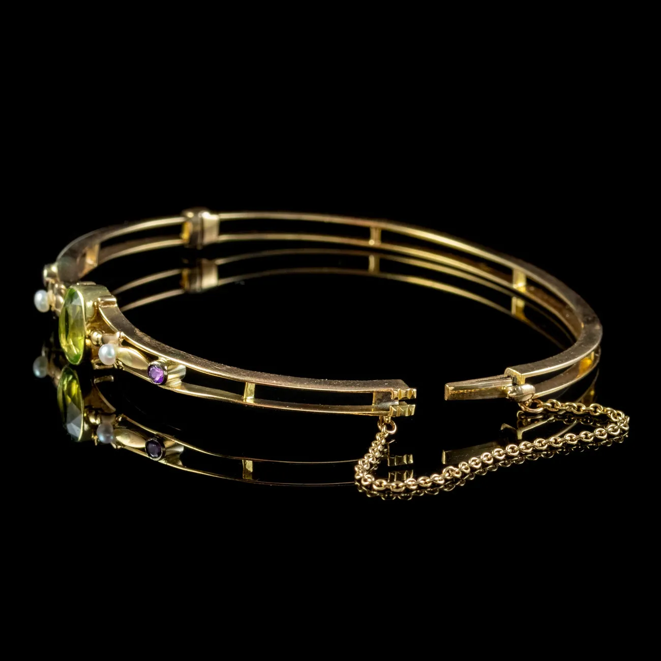 Antique Edwardian Suffragette Bangle 15ct Gold