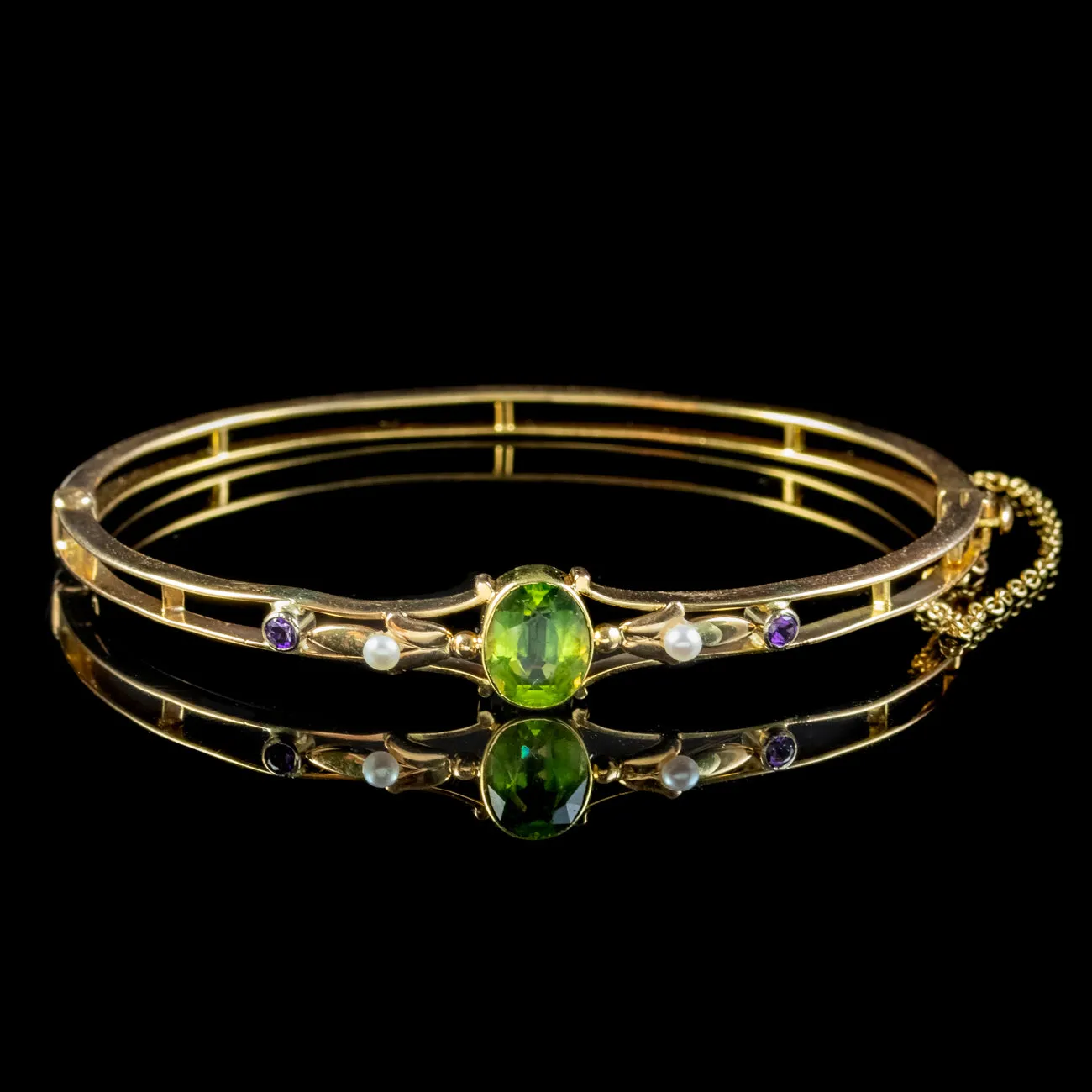 Antique Edwardian Suffragette Bangle 15ct Gold