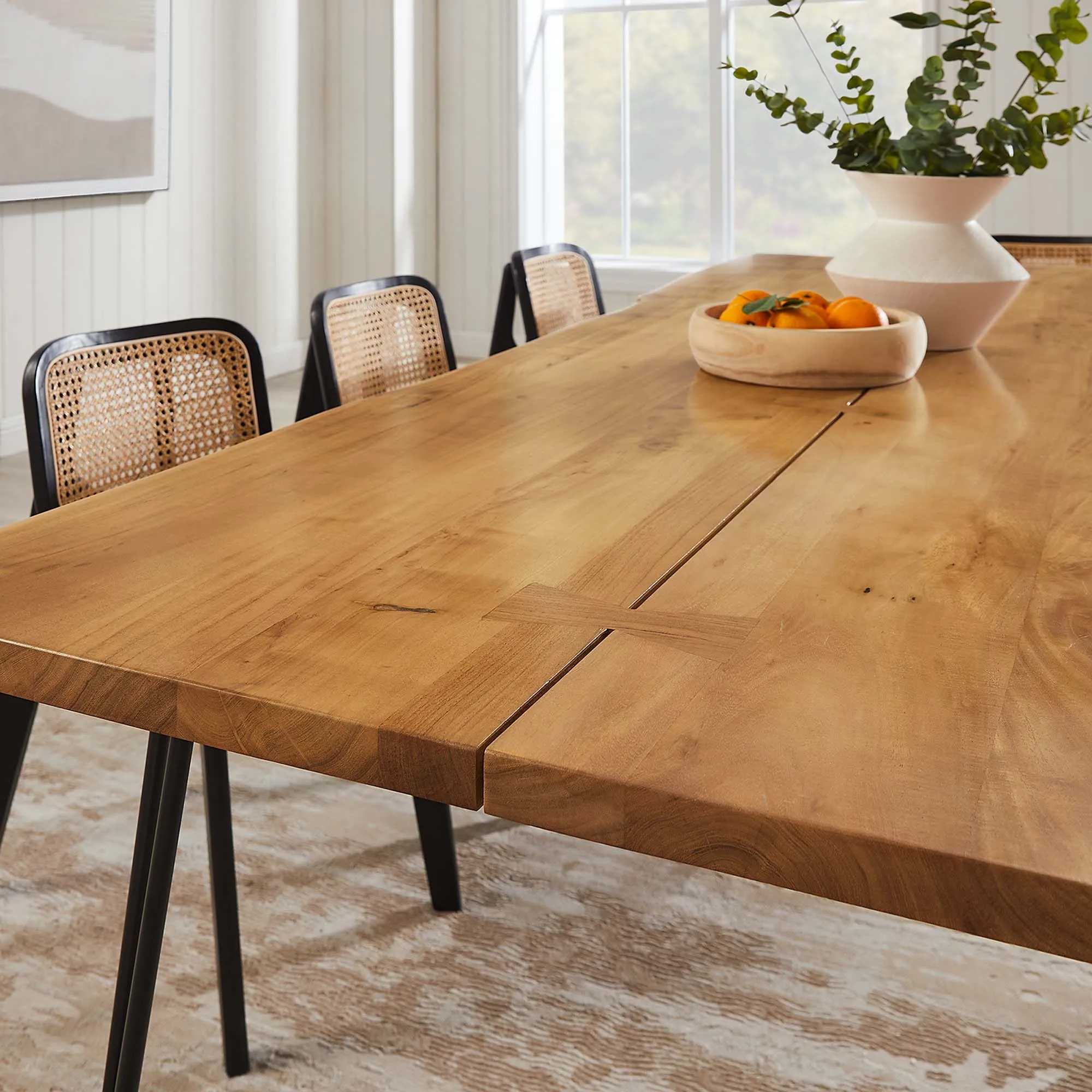 Ardor 96" Live Edge Acacia Wood Acacia Wood Dining Table