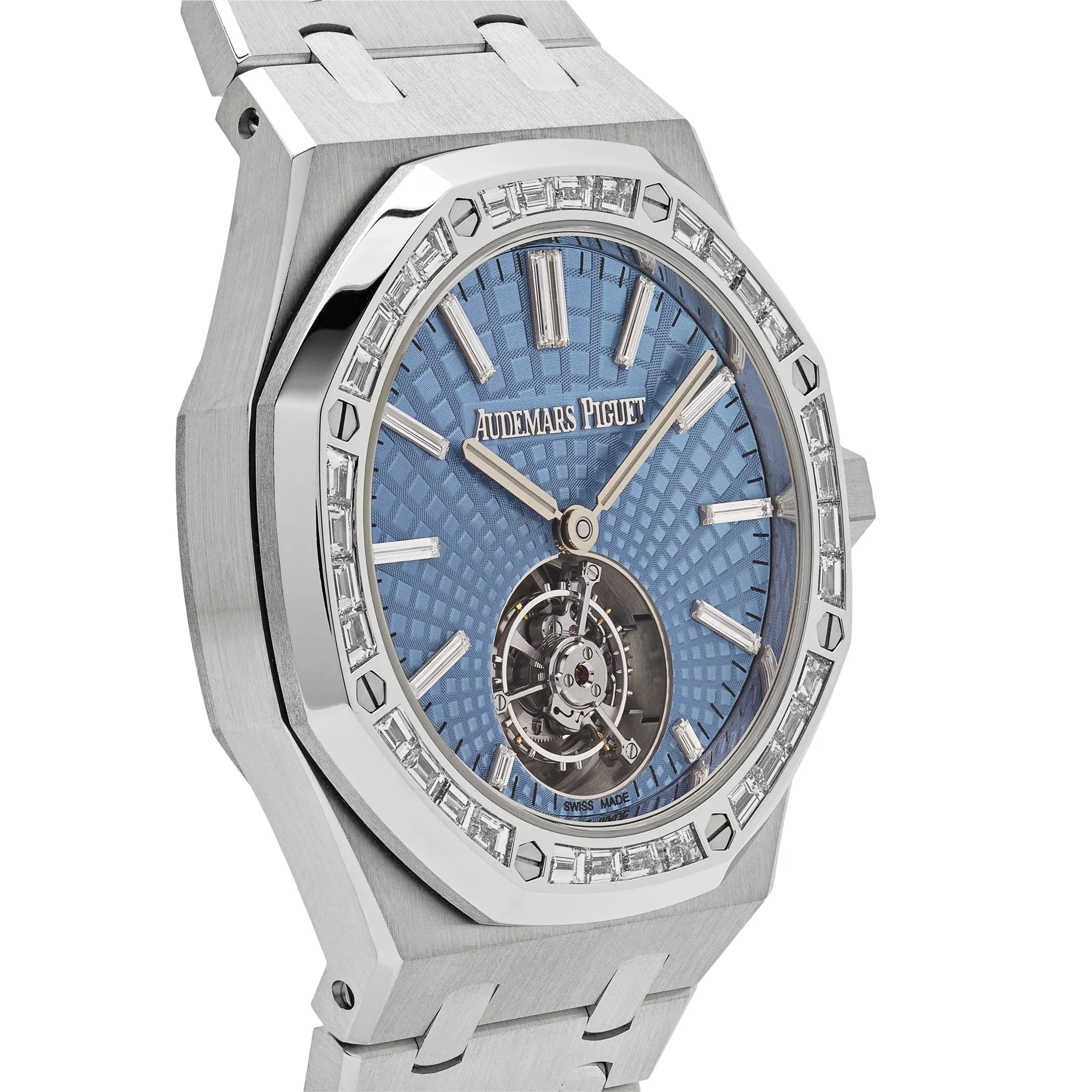 Audemars Piguet Royal Oak 26535PT.ZZ.1220PT.01 Selfwinding Flying Tourbillon Platinum Light Blue Dial