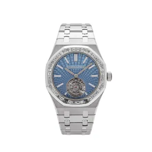 Audemars Piguet Royal Oak 26535PT.ZZ.1220PT.01 Selfwinding Flying Tourbillon Platinum Light Blue Dial