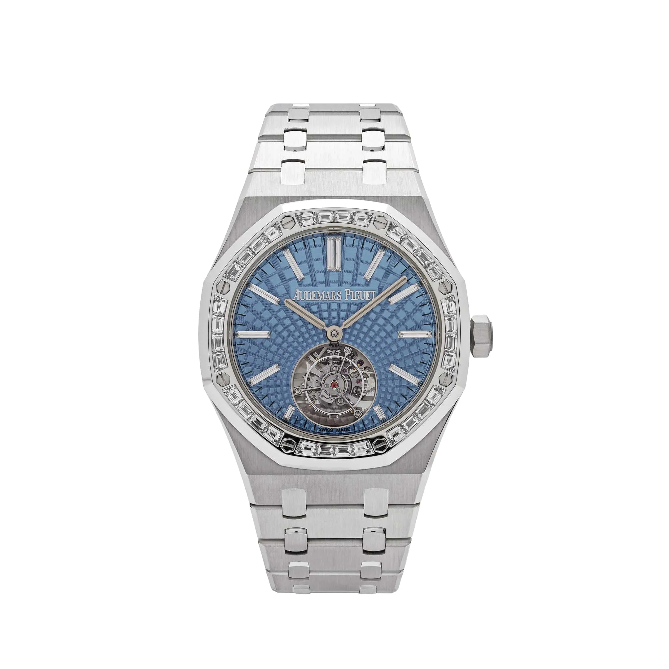 Audemars Piguet Royal Oak 26535PT.ZZ.1220PT.01 Selfwinding Flying Tourbillon Platinum Light Blue Dial