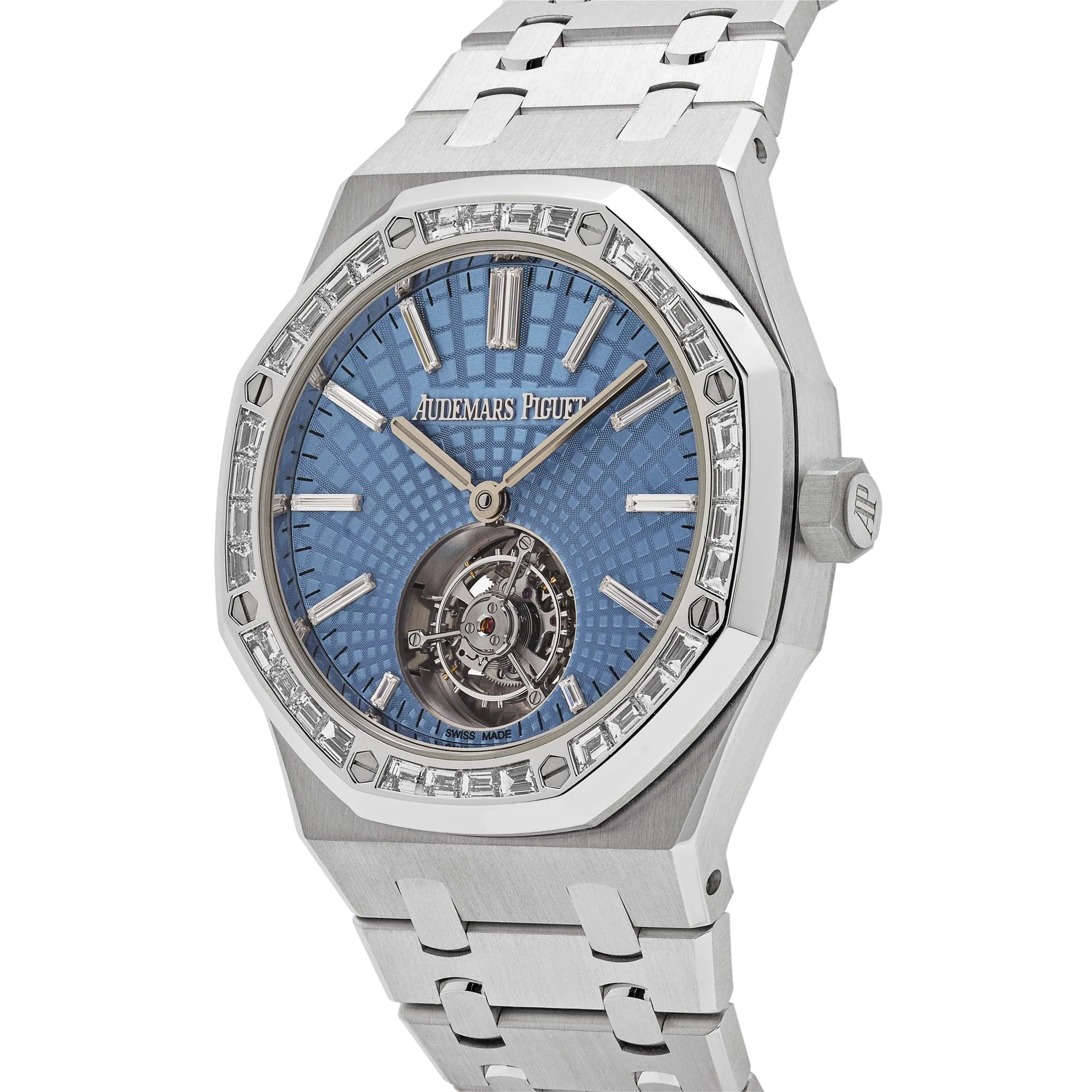 Audemars Piguet Royal Oak 26535PT.ZZ.1220PT.01 Selfwinding Flying Tourbillon Platinum Light Blue Dial