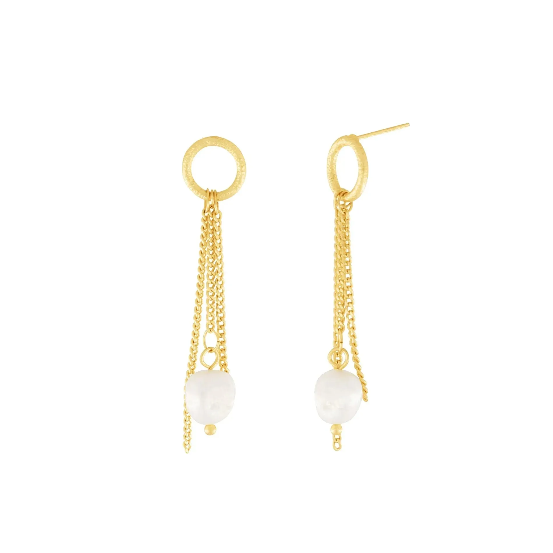 Audrey Simple Glow Pearl Earring Gold Plating