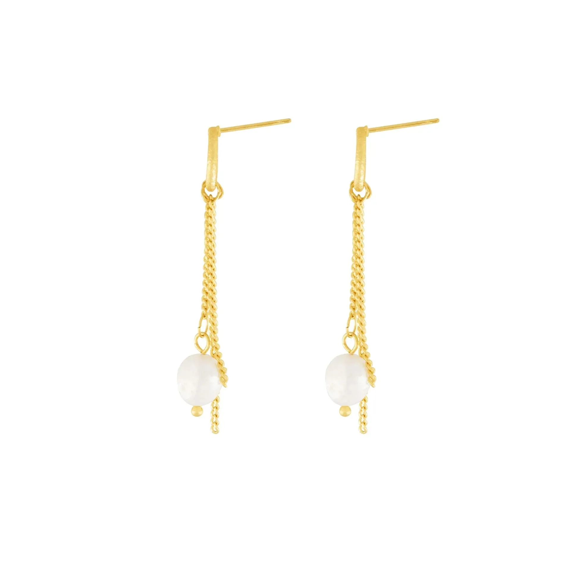 Audrey Simple Glow Pearl Earring Gold Plating