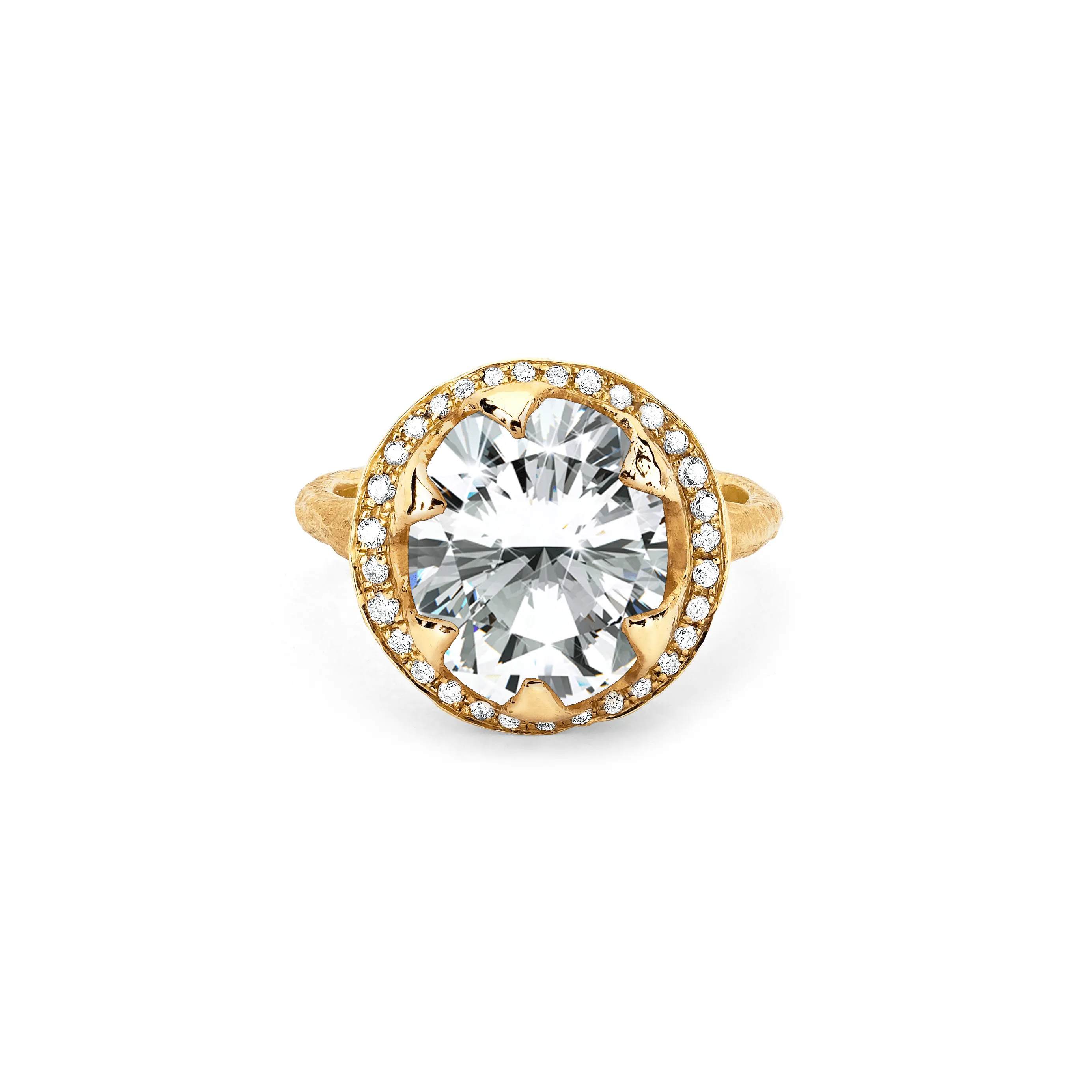 Baby Queen Oval Diamond Setting with Full Pavé Halo