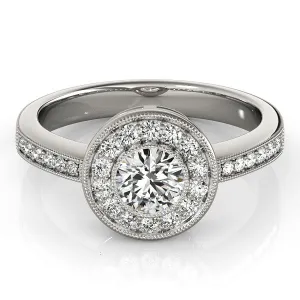 Bezel Set Moissanite Engagement Ring - Theresa