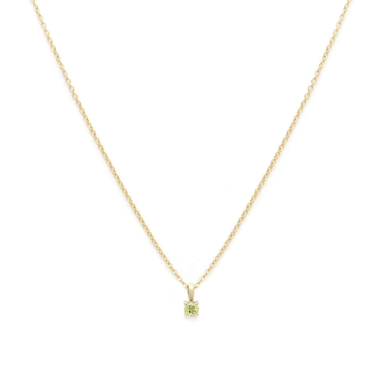 Birthstone Necklace | Gold & Peridot