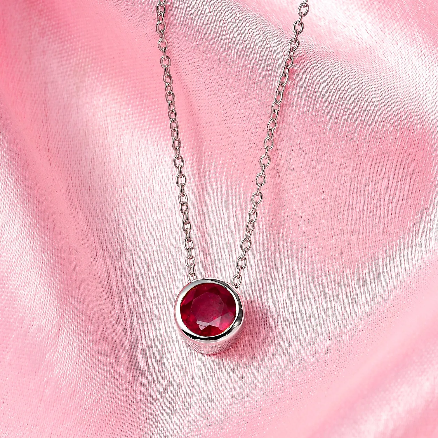 Birthstone Pendant with Chain