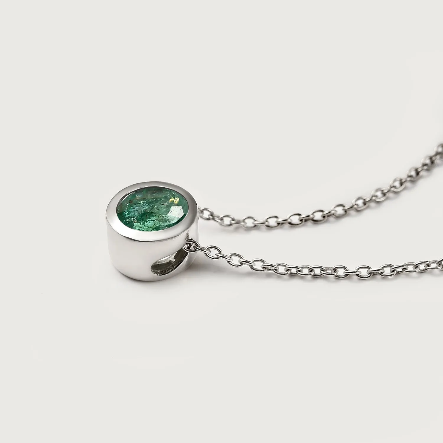 Birthstone Pendant with Chain