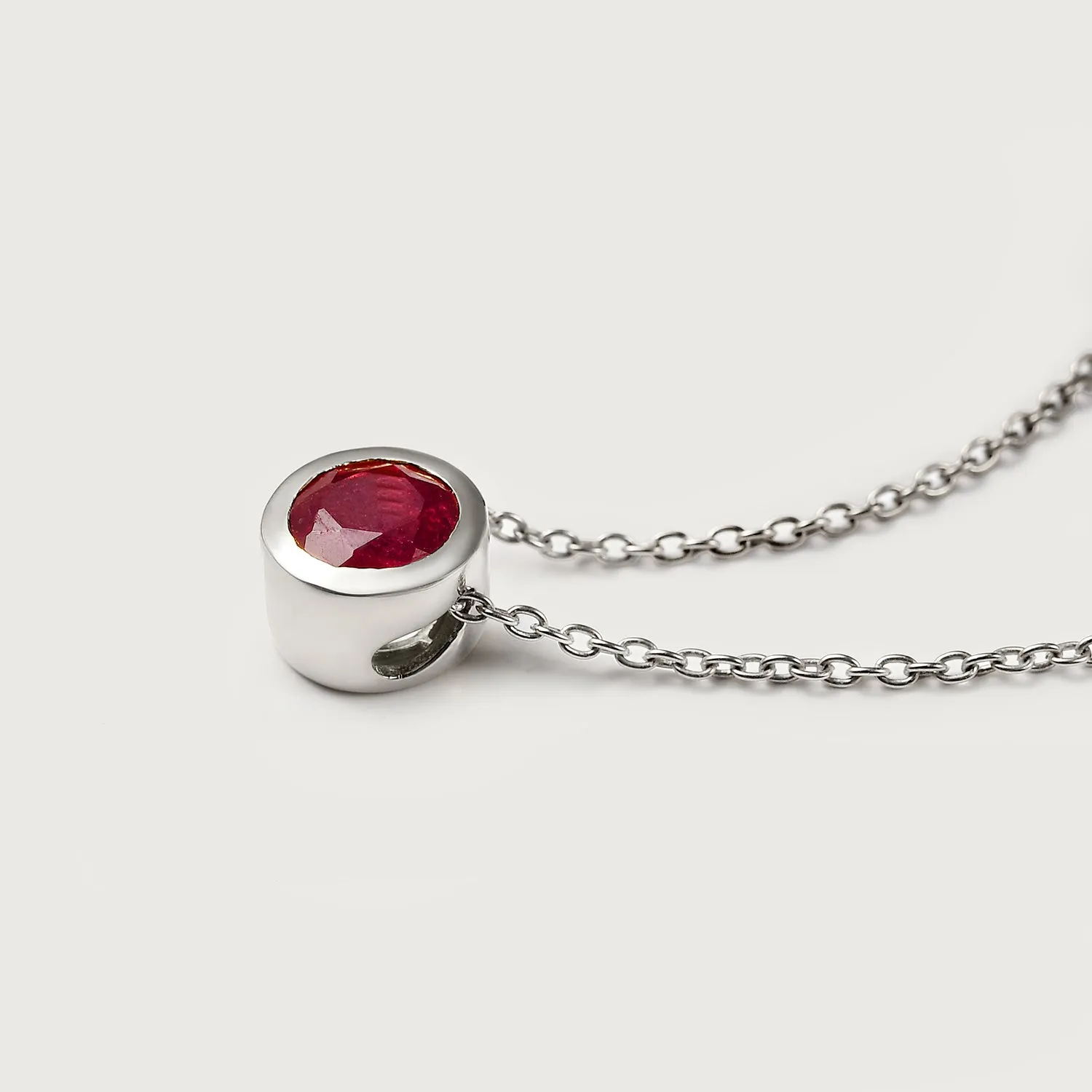 Birthstone Pendant with Chain