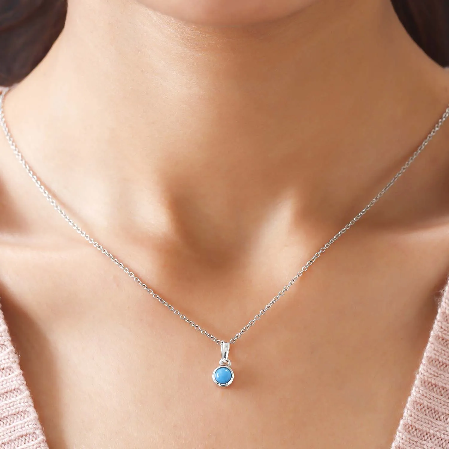 Birthstone Pendant with Chain