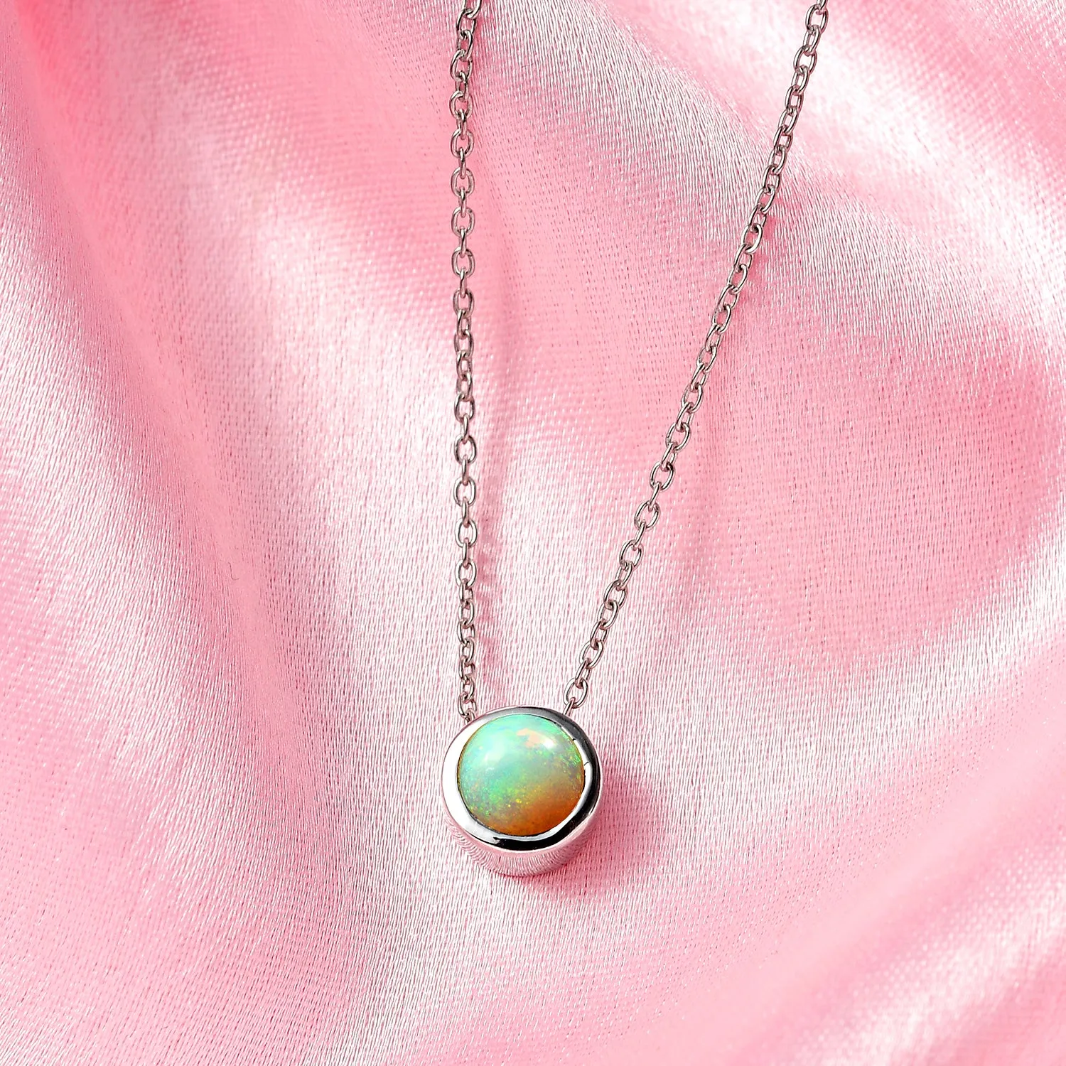 Birthstone Pendant with Chain