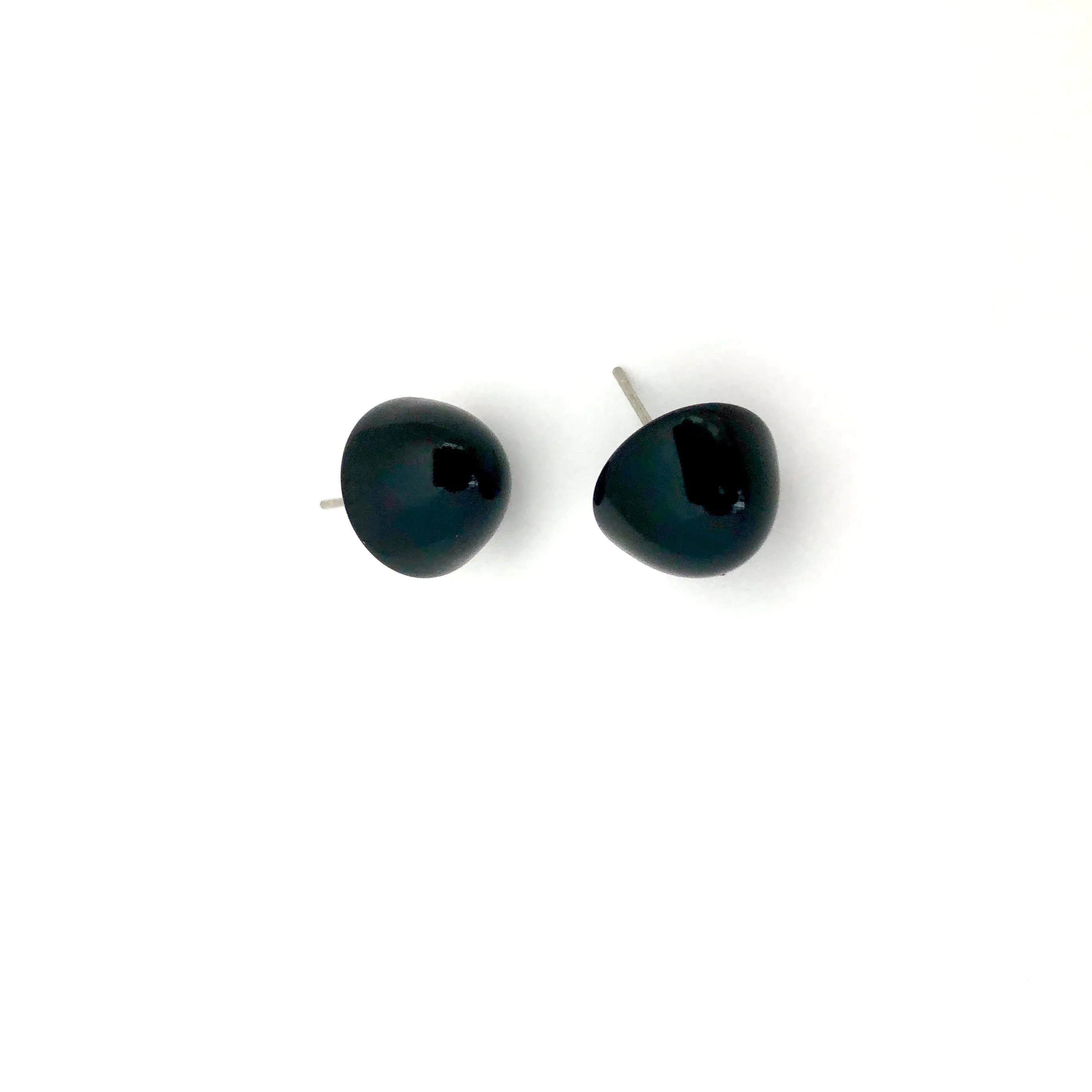 Black Gumdrop Stud Earring