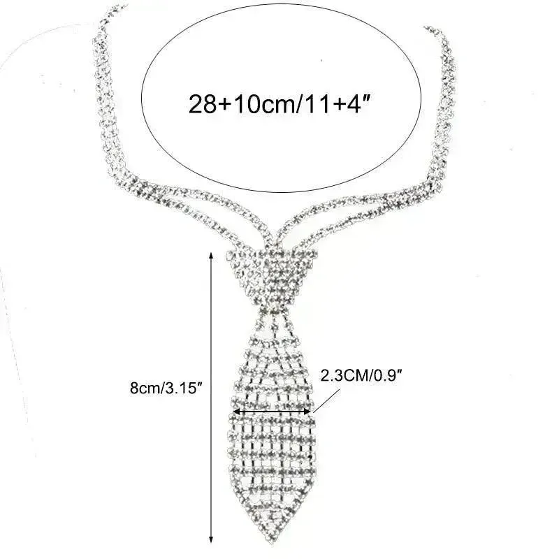 Bridal Wedding Party Rhinestone Choker Necklace for Women.