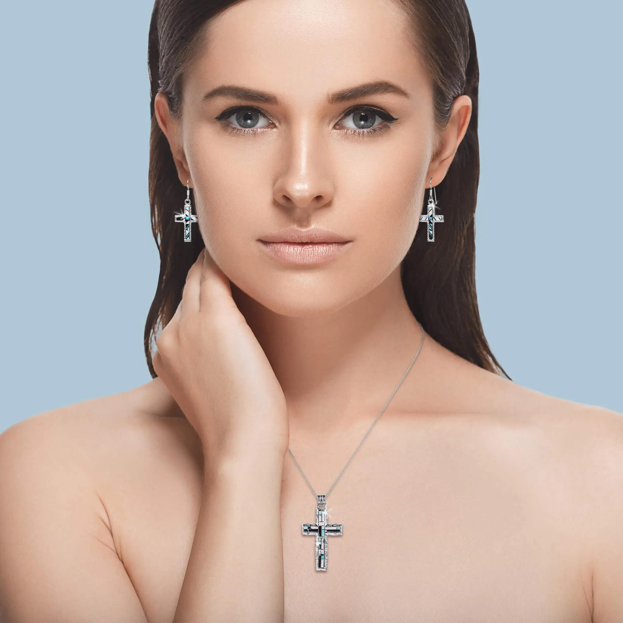 Celestial Cross Earrings