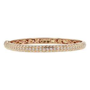 Chevron Artisan Scallop Pave Bangle