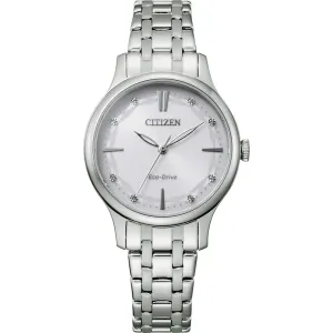 Citizen Eco Drive EM0890-85A Swarovski Crystals Stainless Steel Womens Watch