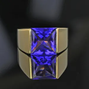 Classic 14K Gold Amethyst Signet Ring