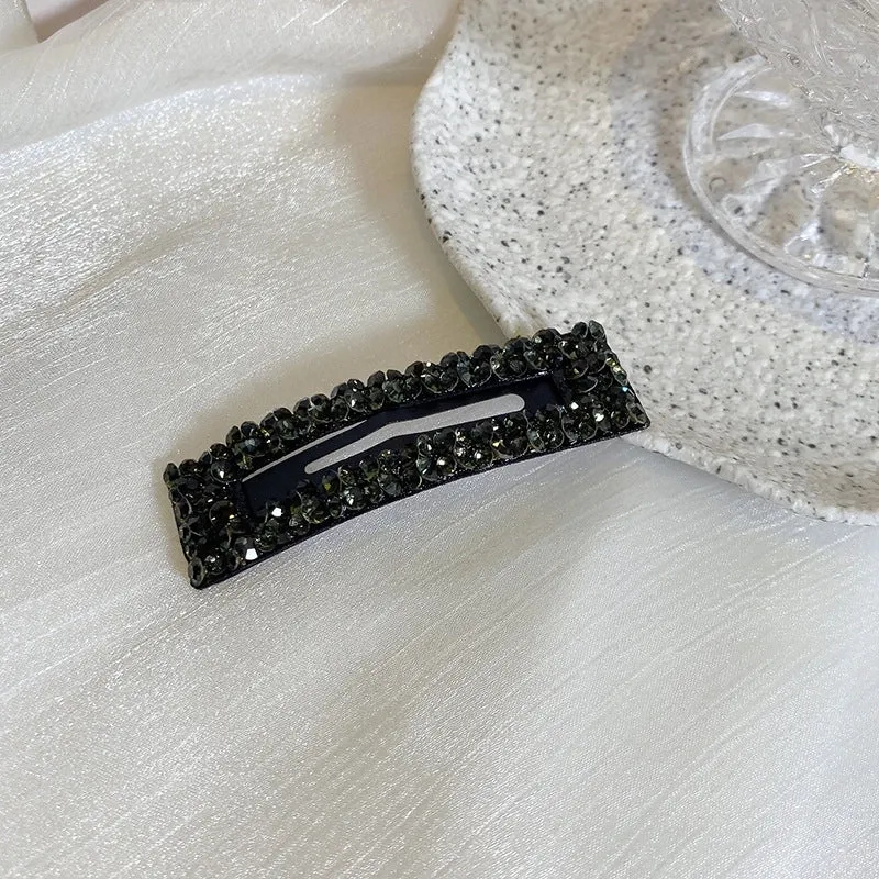 Color Rhinestone Hairpin Super Flash Hollow BB Hairpin Side Hairpin Colored Diamond Bangs Hairpin Headdress Broken Hairpin Top Clip