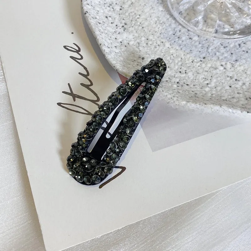 Color Rhinestone Hairpin Super Flash Hollow BB Hairpin Side Hairpin Colored Diamond Bangs Hairpin Headdress Broken Hairpin Top Clip