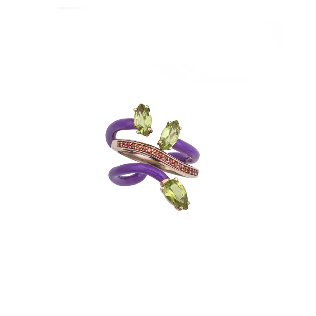 COMPOSABLE VINE RING ~ IN PURPLE