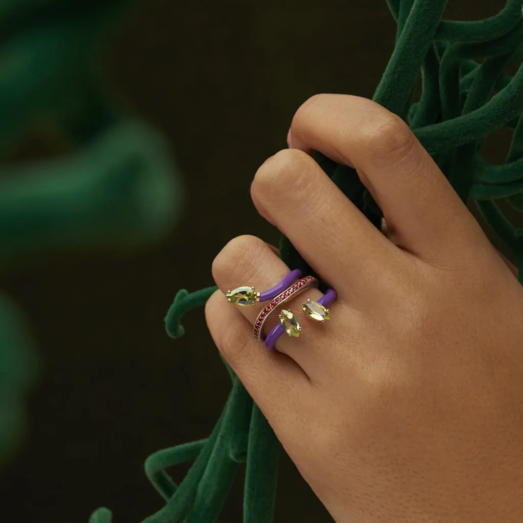 COMPOSABLE VINE RING ~ IN PURPLE