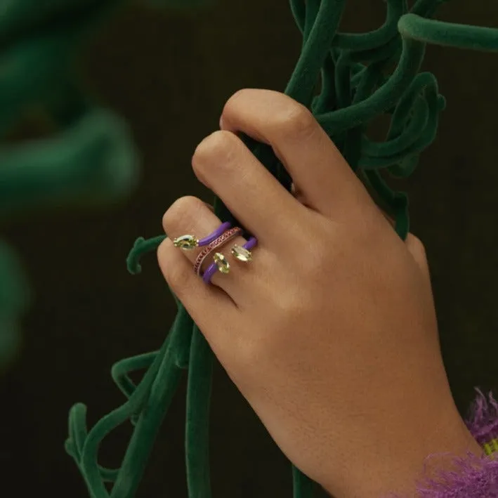 COMPOSABLE VINE RING ~ IN PURPLE