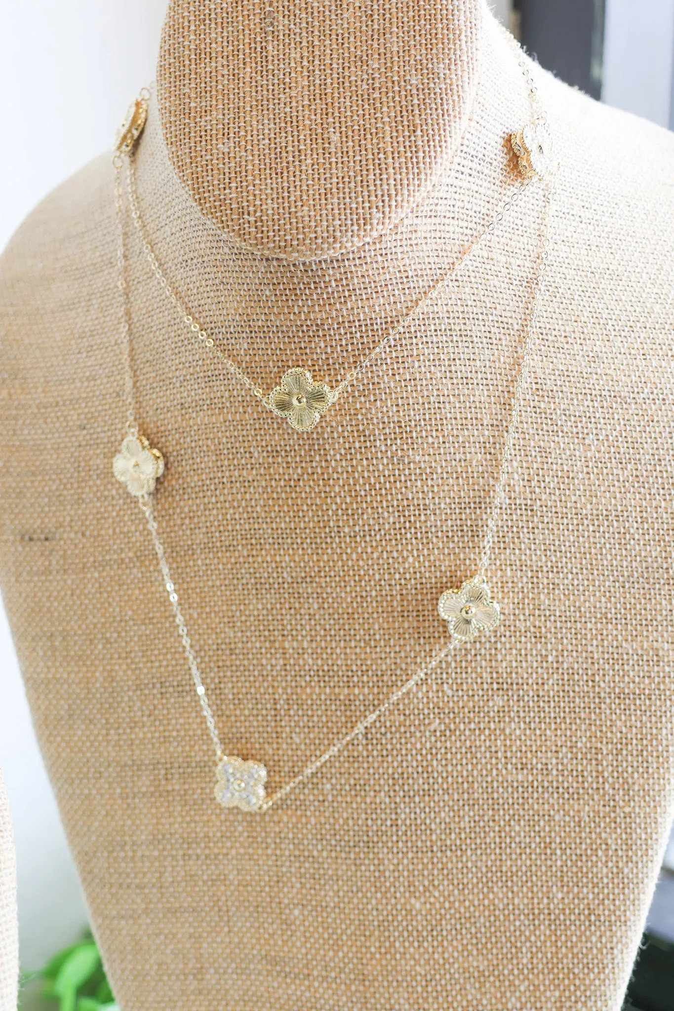 Crystal Clover Necklace