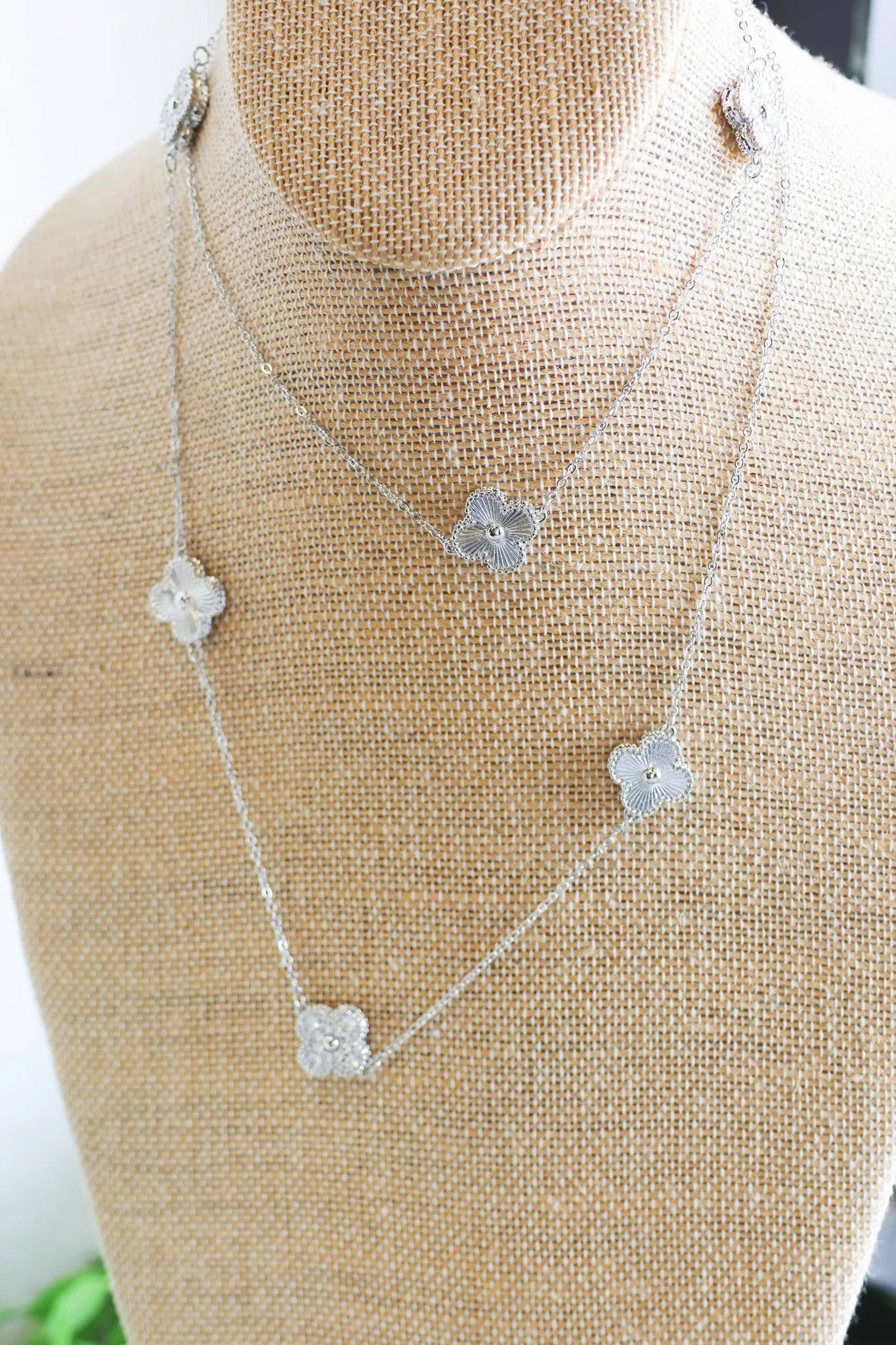 Crystal Clover Necklace