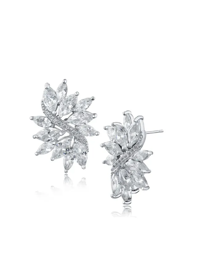 CZ Cluster Earrings