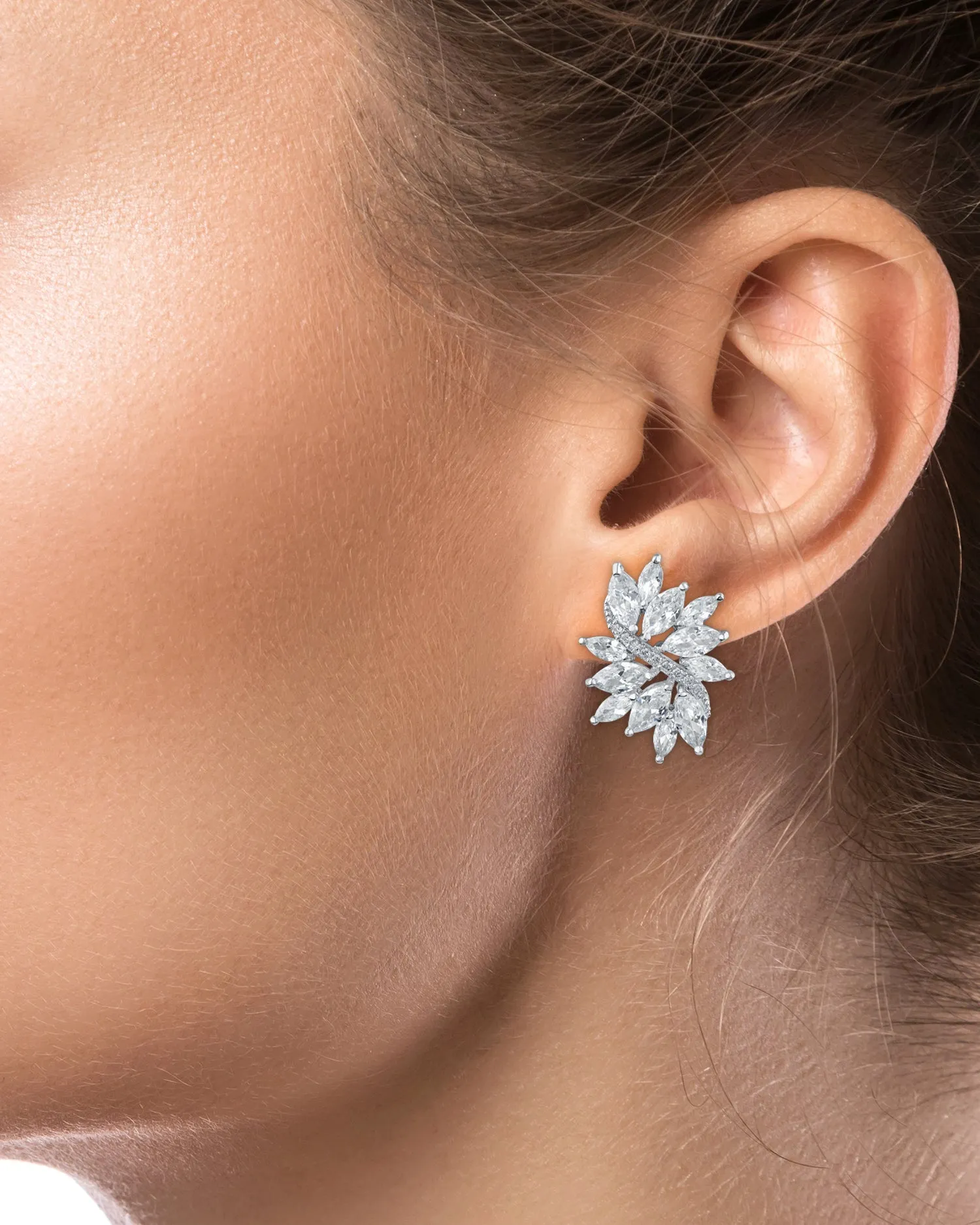 CZ Cluster Earrings