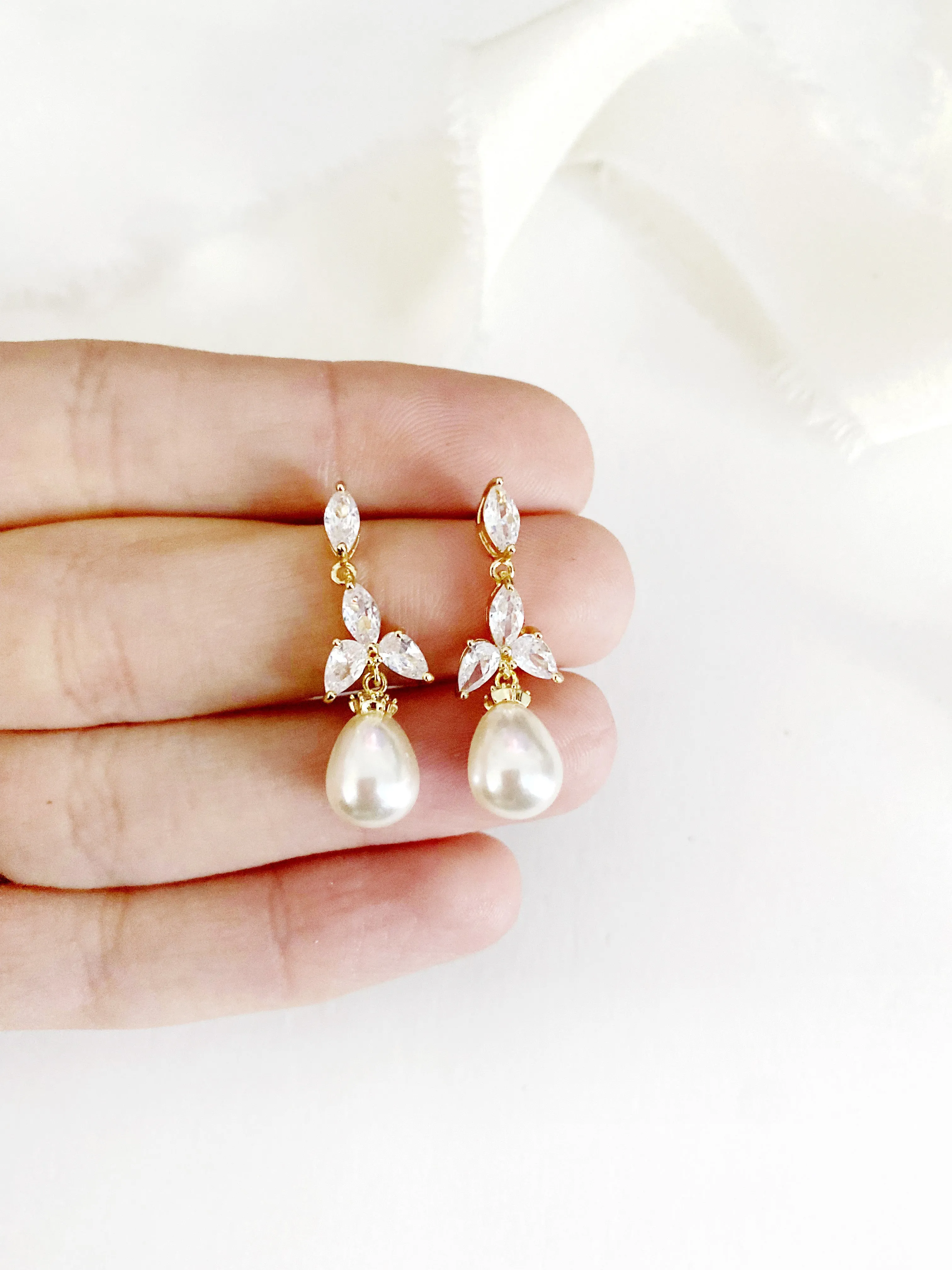 Diedra Pearl Drop Earrings