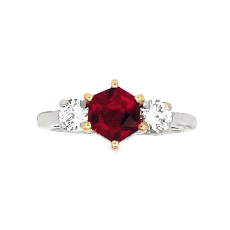 Estate Ruby and Diamond Ring, 14Kt