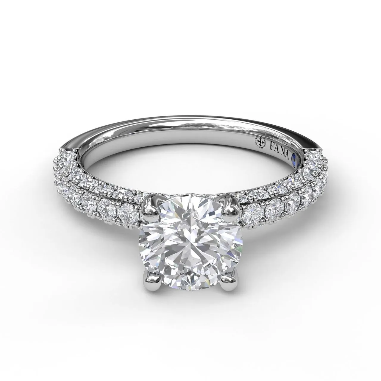 Fana Diamond-Encrusted Engagement Ring 3033