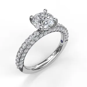 Fana Diamond-Encrusted Engagement Ring 3033