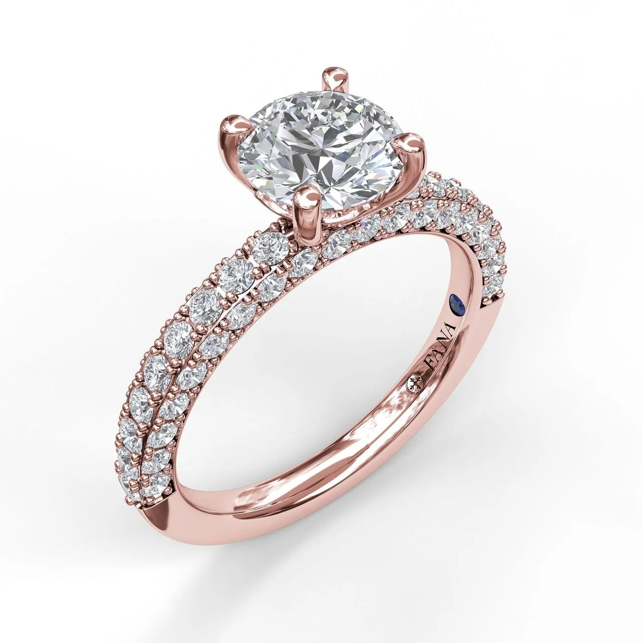 Fana Diamond-Encrusted Engagement Ring 3033