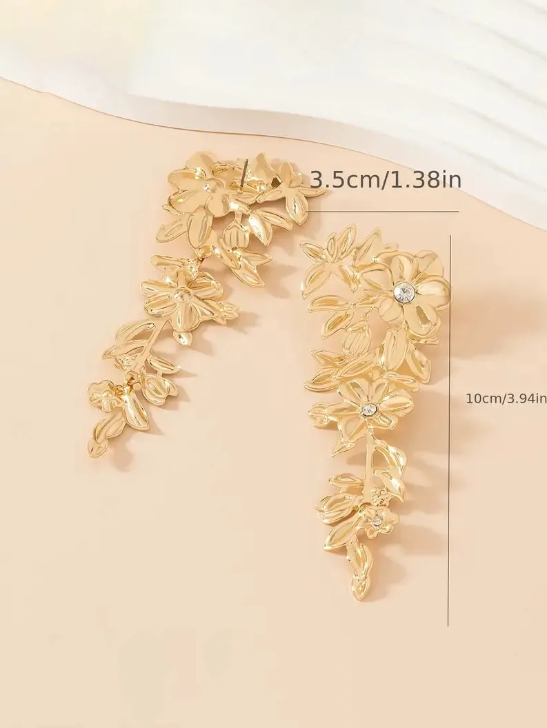 Flower Cut Out Evening Earrings